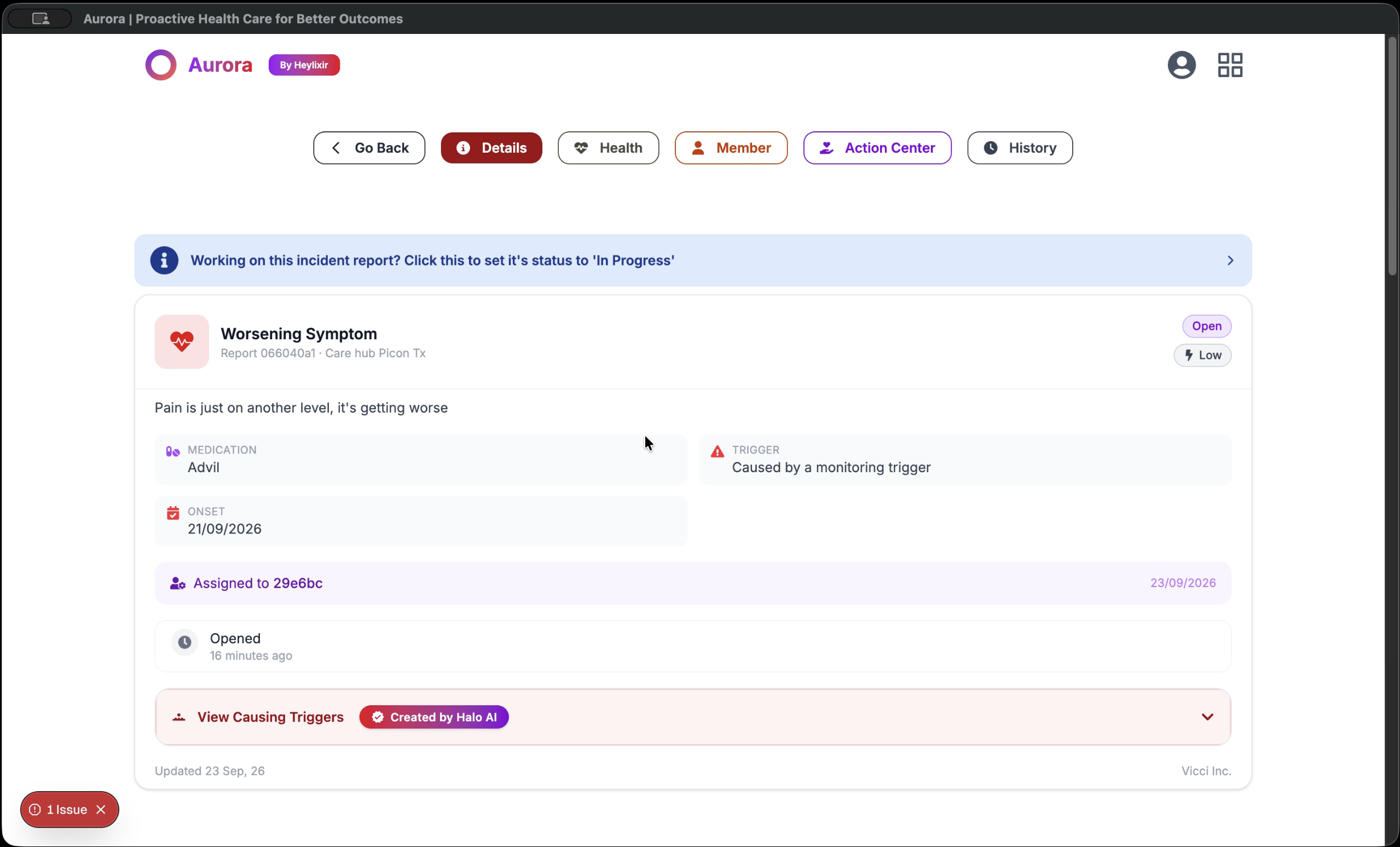 Heylixir app screenshot showing emoji-based mood tracking for quick, low-effort logging on low-energy days